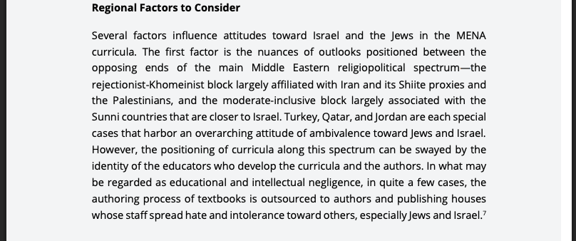 From the study by the Institute for National Security Studies under the subheading “Regional factors to be taken into account”: dividing the region’s curricula between a…