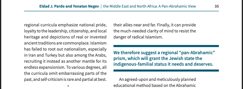 From the study by Eldad Pardo and Yonatan Negev entitled “The Middle East and North Africa: An Inclusive Abrahamic Vision”, proposing “an inclusive regional Abrahamic charter that…