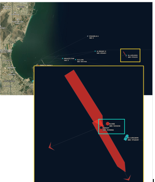 بمطابقة صور الأقمار الصناعية مع بيانات MarineTraffic